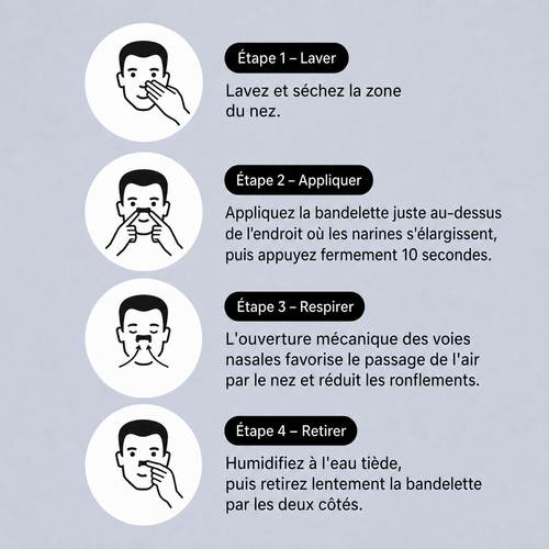 Bandes Nasales Anti Ronflement - Nuit Silencieuse